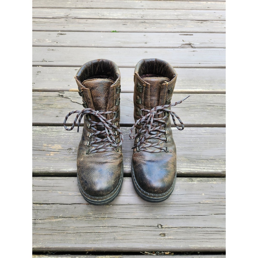 Born Hiking Boots Brown Leather Lace Up Chunky Block Heel Womens Size 11 - Picture 5 of 7